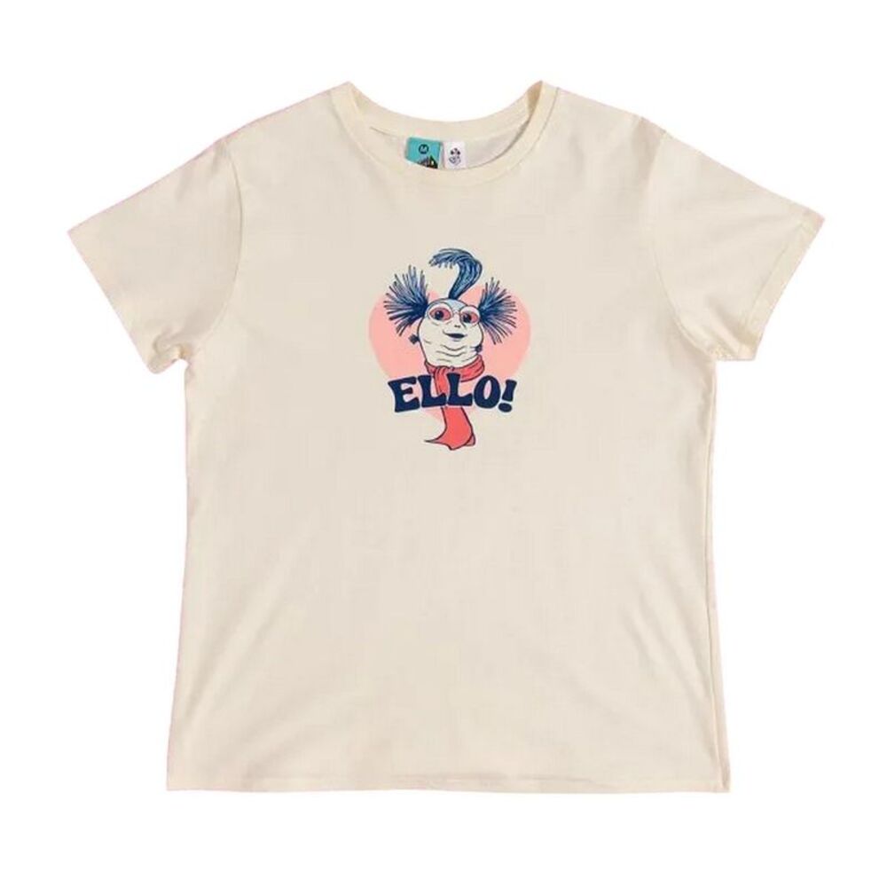 Labyrinth Womens/Ladies Ello Heart Fitted T-Shirt / Natural